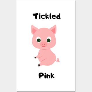 Tickled Pink Pig Design Posters and Art